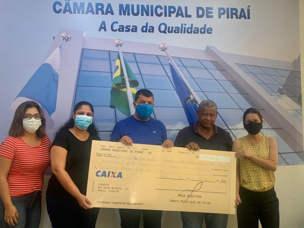 25 POLITICA – Mais de R$ 1,5 milhão é devolvido pela Câmara de Piraí para o Poder Público divulgação