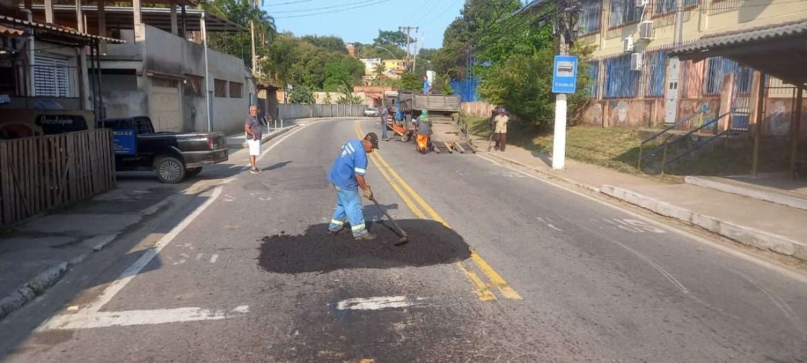 asfalto é levado ao interior dos bairros de volta redonda divulgação secom