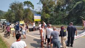 manifestação na rio santos divulgação