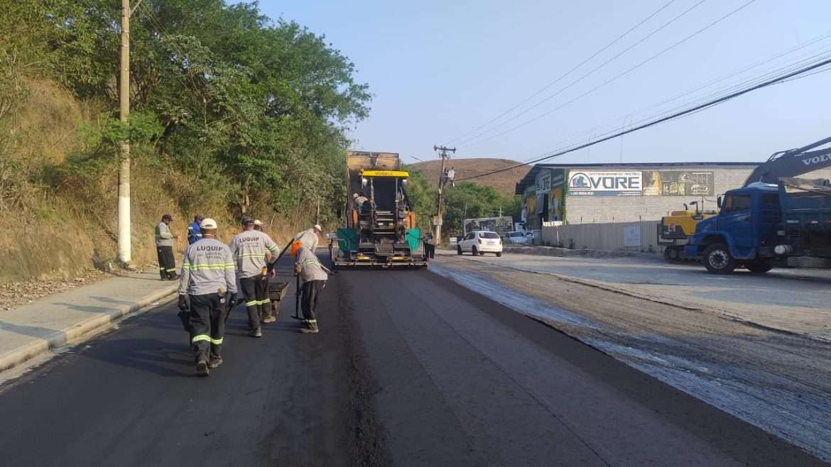 avenida nossa senhora do amparo, em volta redonda, recebe novo asfalto divulgação secom1