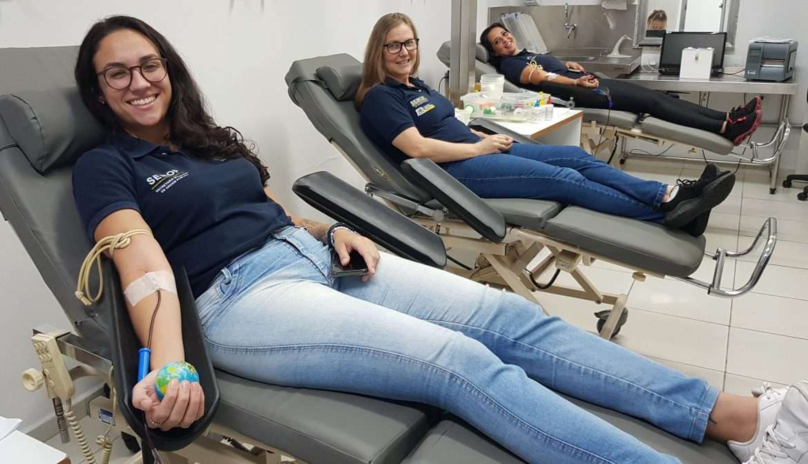 servidoras da ordem pública de volta redonda se unem para doação sangue divulgação semop