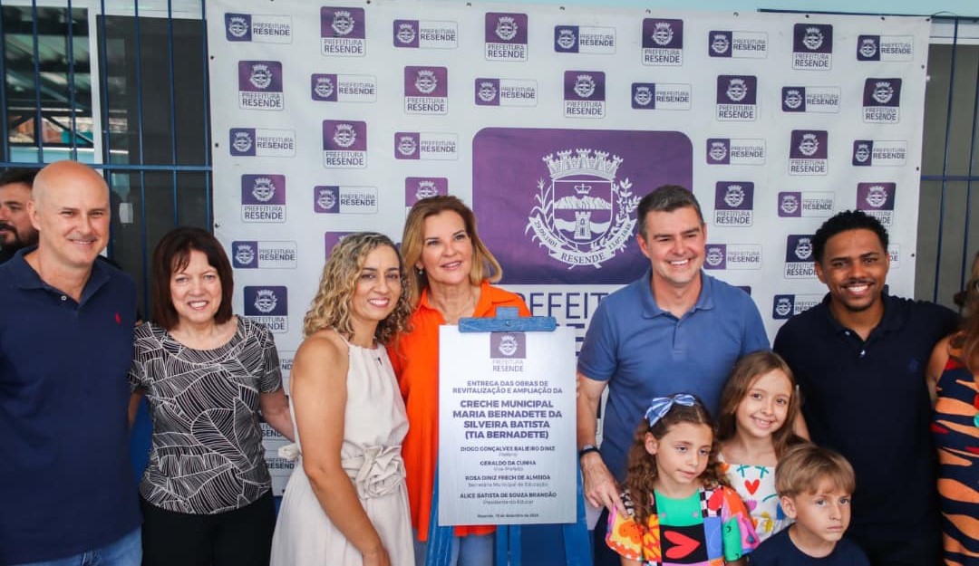 prefeito de resende inaugura creche tia bernardete redes sociais