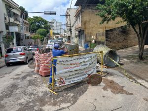 obra de construção da nova rede de drenagem na rua da imprensa, em barra mansa, chega na fase final paulo dimas1