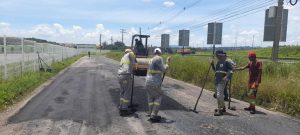 operação tapa buracos em itatiaia divulgação redes sociais