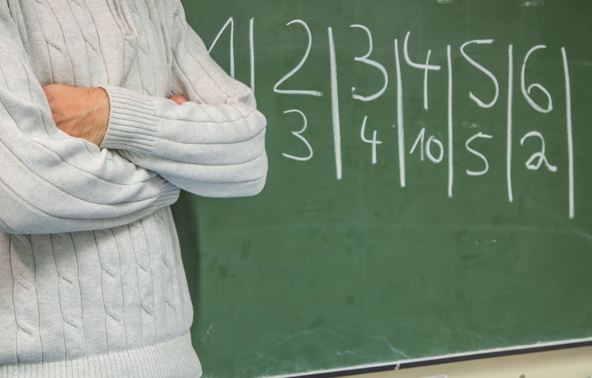 teacher at the blackboard
