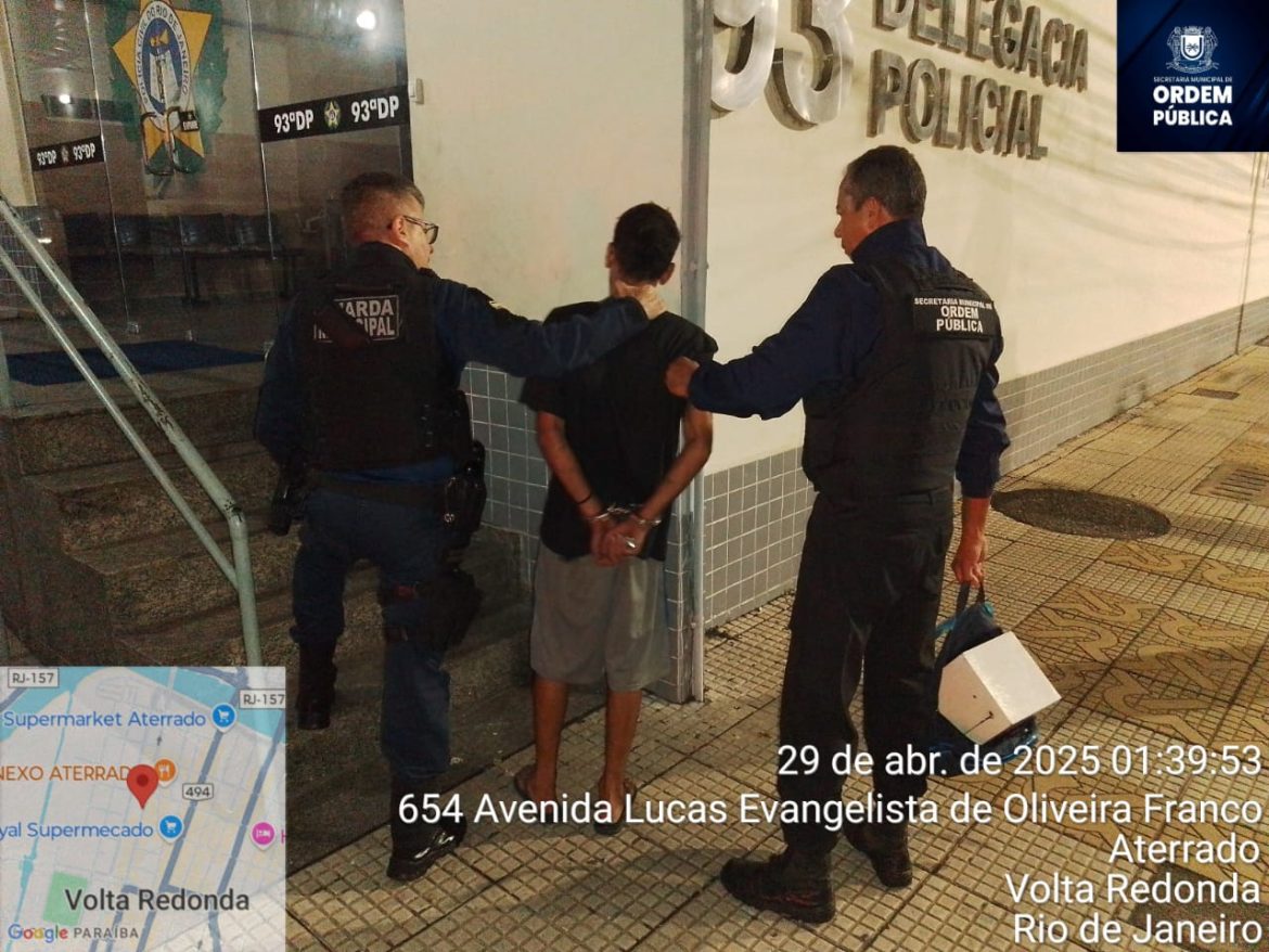equipe da ordem pública prende suspeito de furtos em série em vr divulgação semop 1
