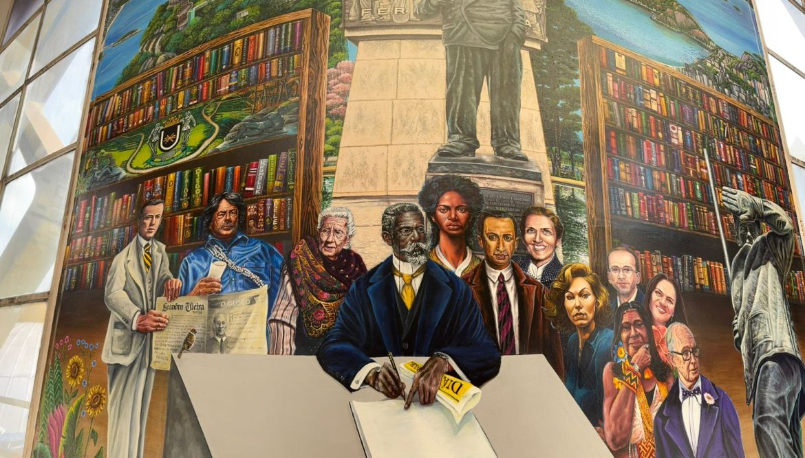 biblioteca municipal raul de leoni em volta redonda vai ganhar mural ‘a praça brasil’ divulgação secom