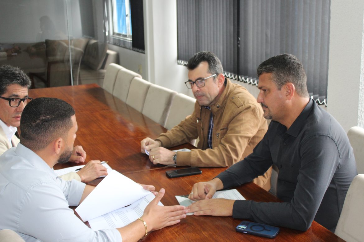 comissão de saúde e presidente da câmara em reunião