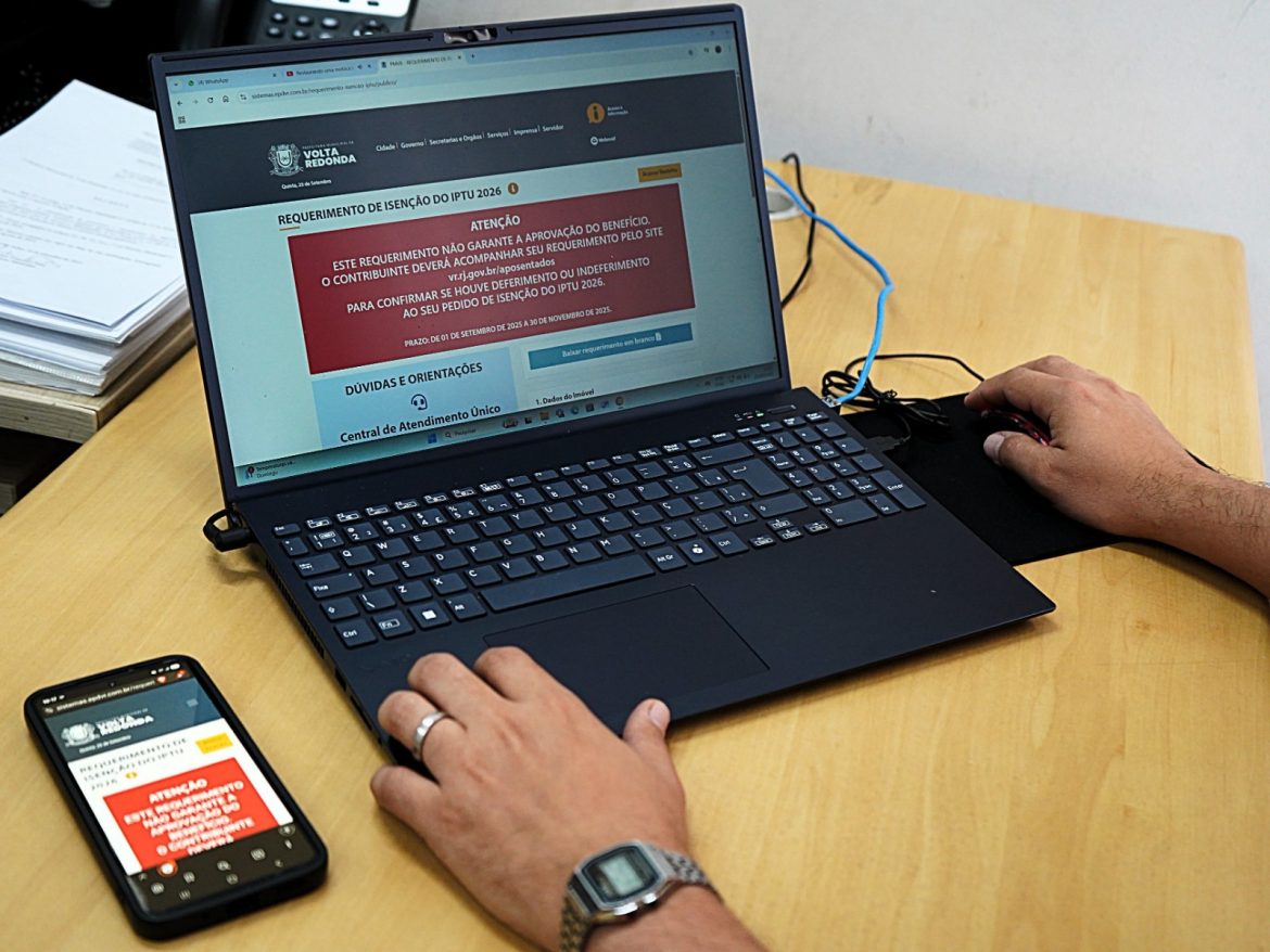 prazo para pedido de desconto de até 50% no iptu 2026 em volta redonda termina no dia 30 de novembro geraldo gonlaves pmvr