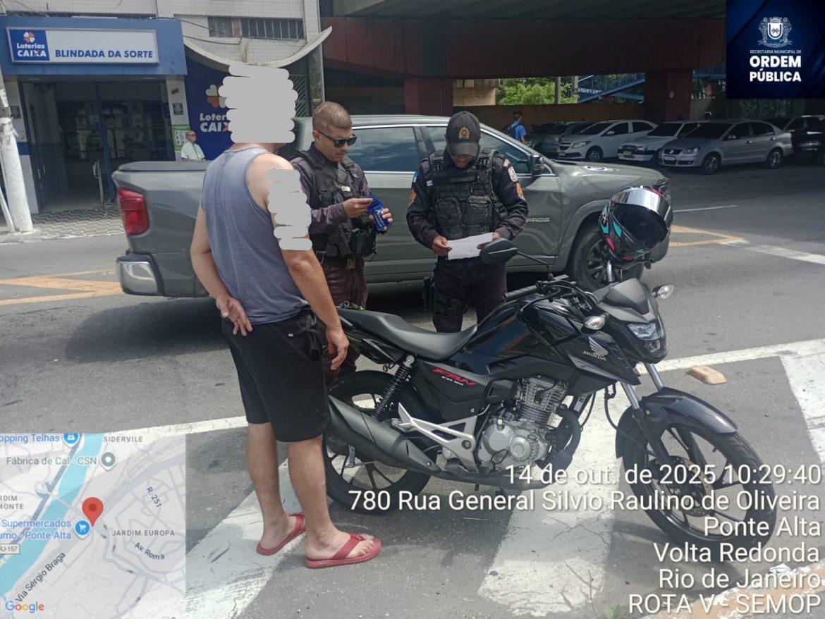 dez condutores de moto sem habilitação são autuados em operação das forças de segurança em volta redonda divulgação pmvr11 dez condutores de moto sem habilitação são autuados em operação das forças de segurança em volta redonda divulgação pmvr11