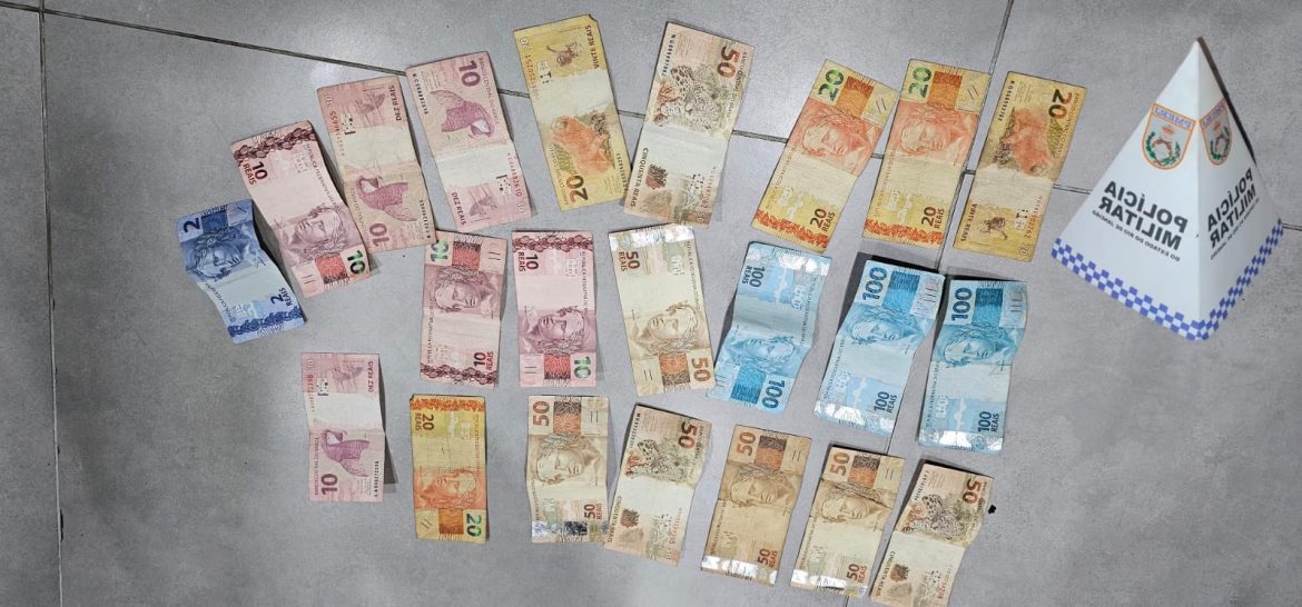 adolescente foi flagrado com dinheiro em piraí divulgação