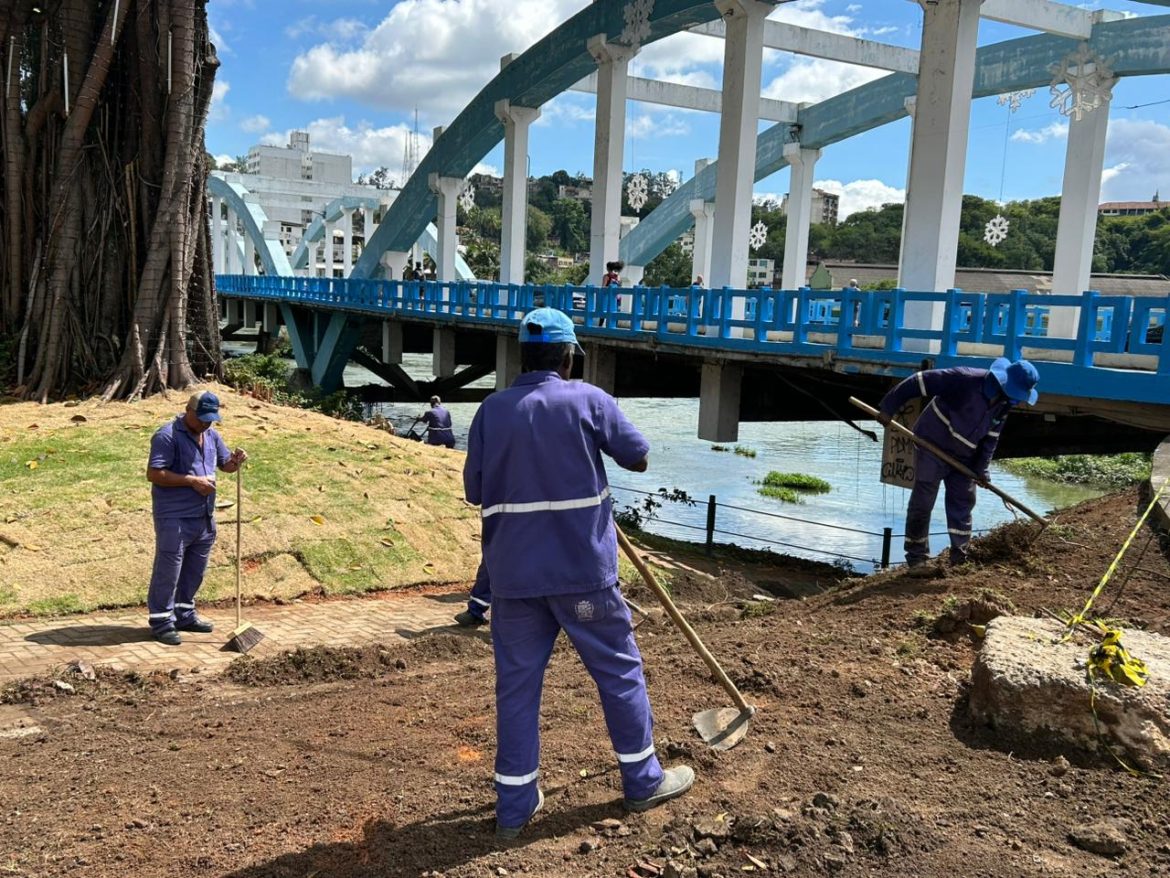 Área de acesso à ponte dos arcos, em barra mansa, recebe diversas melhorias leandro tavares