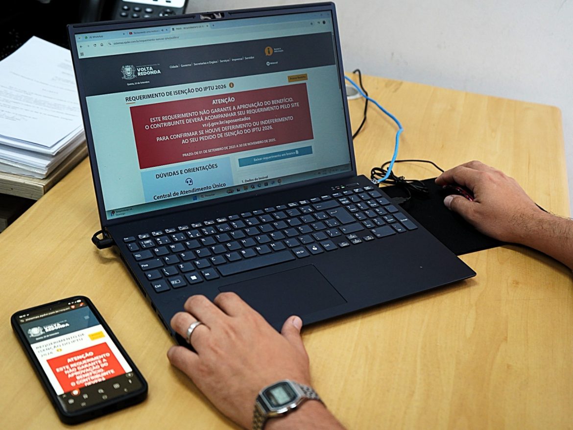 prazo para solicitação de desconto de até 50% no iptu 2026 em volta redonda encerra no fim deste mês geraldo gonlçalces secom
