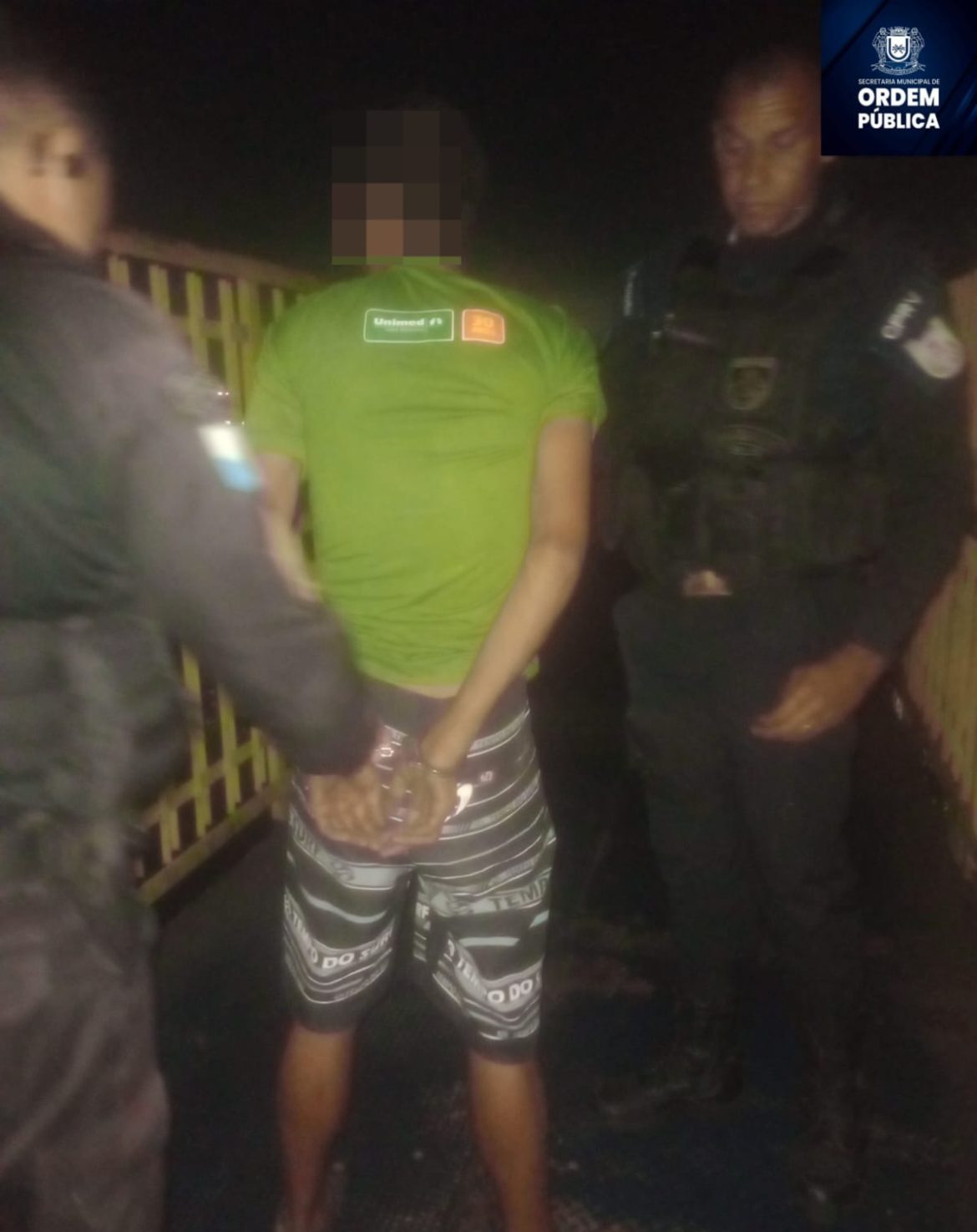 homem é detido após vandalizar equipamento de vigilância em volta redonda divulgação semop