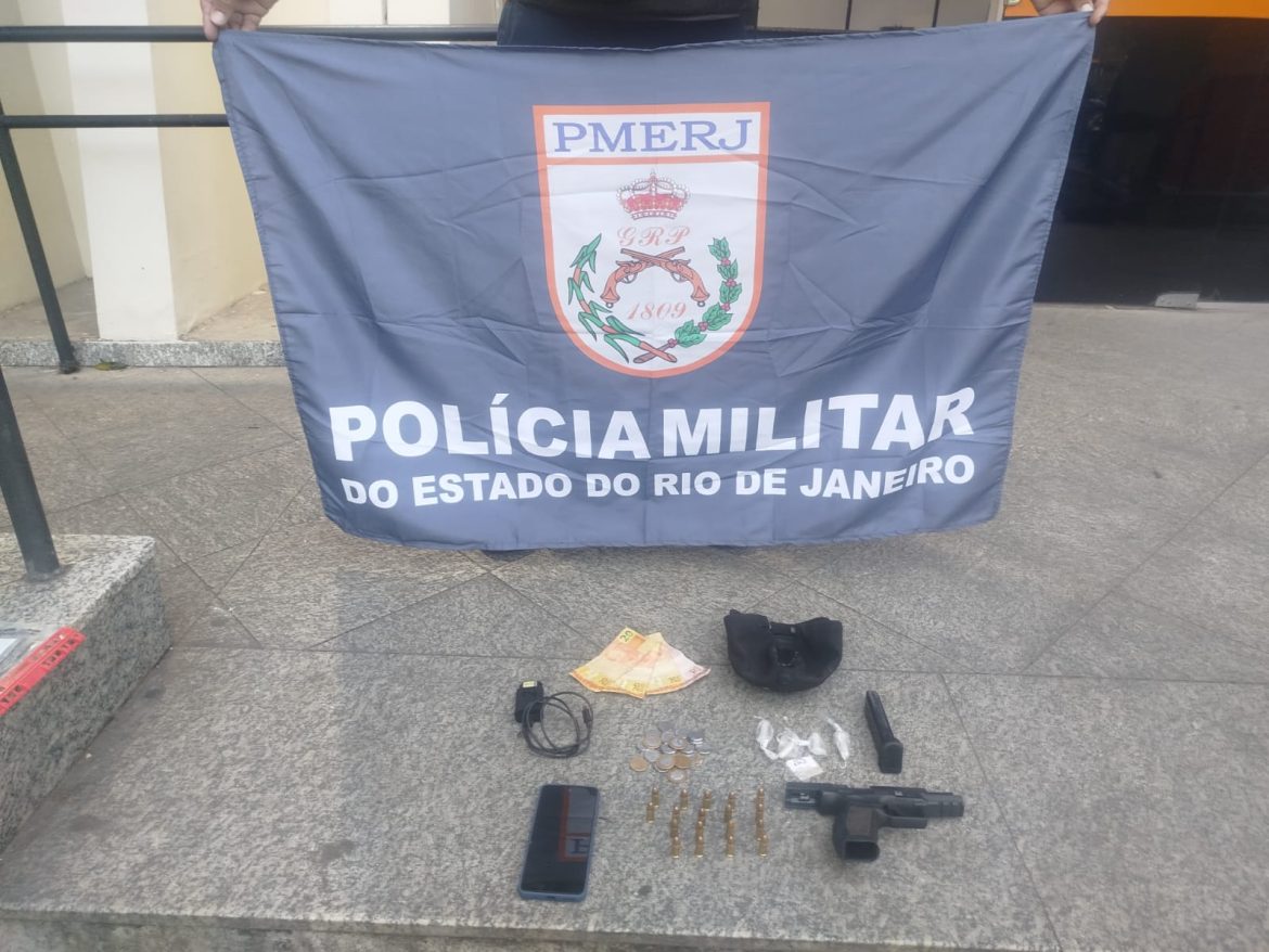 menor é apreendido com pistola 9mm e drogas em resende divulgação
