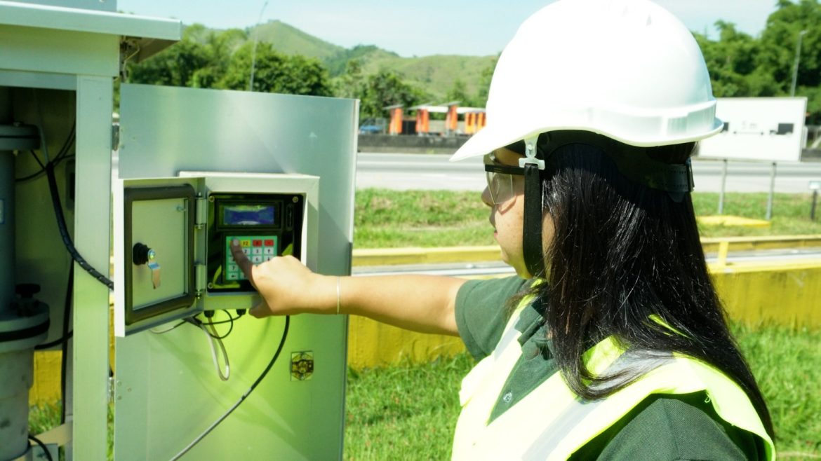 o monitoramento da qualidade do ar também é feito constantemente na obra 