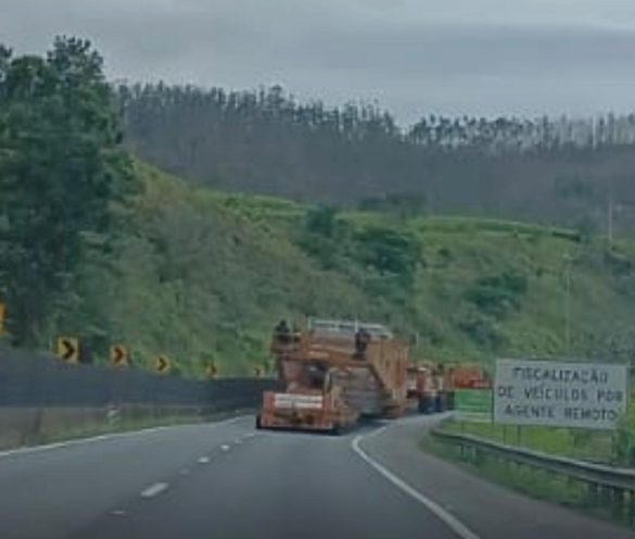 primeira carga superdimensionada do ano está passando pela região sul fluminense divulgaÇÃo