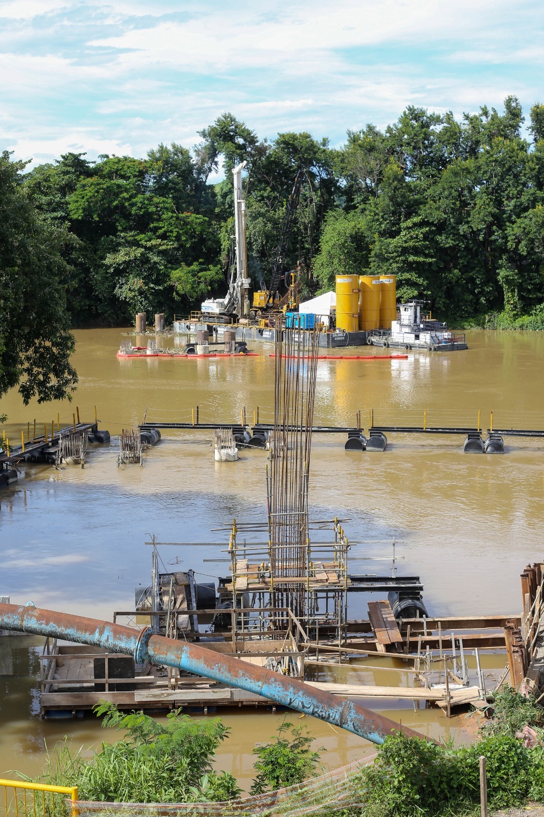 obras da nova ponte sobre o rio paraíba do sul, em volta redonda, avançam em fase crucial de construção adriana cópio secom111 obras da nova ponte sobre o rio paraíba do sul, em volta redonda, avançam em fase crucial de construção adriana cópio secom111