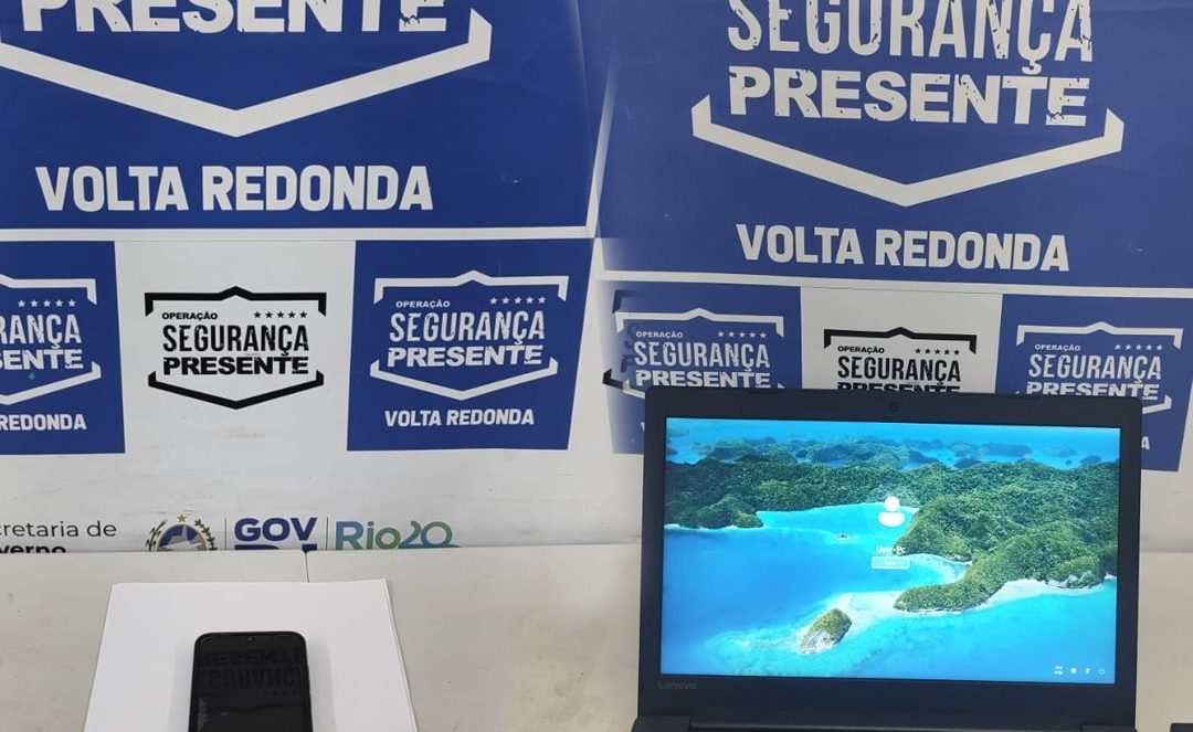 trabalho conjunto entre semop e segurança presente leva mulher à prisão e à recuperação de eletrônicos furtados em volta redonda